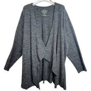Torrid Super Soft Plush Open Front Drape Cardigan Gray Size 3